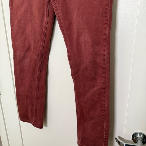 RVCA Spanky Denim Jeans Mens Sz 33 Red Slim Straight Stretch Outdoor Comfort - Picture 4 of 15